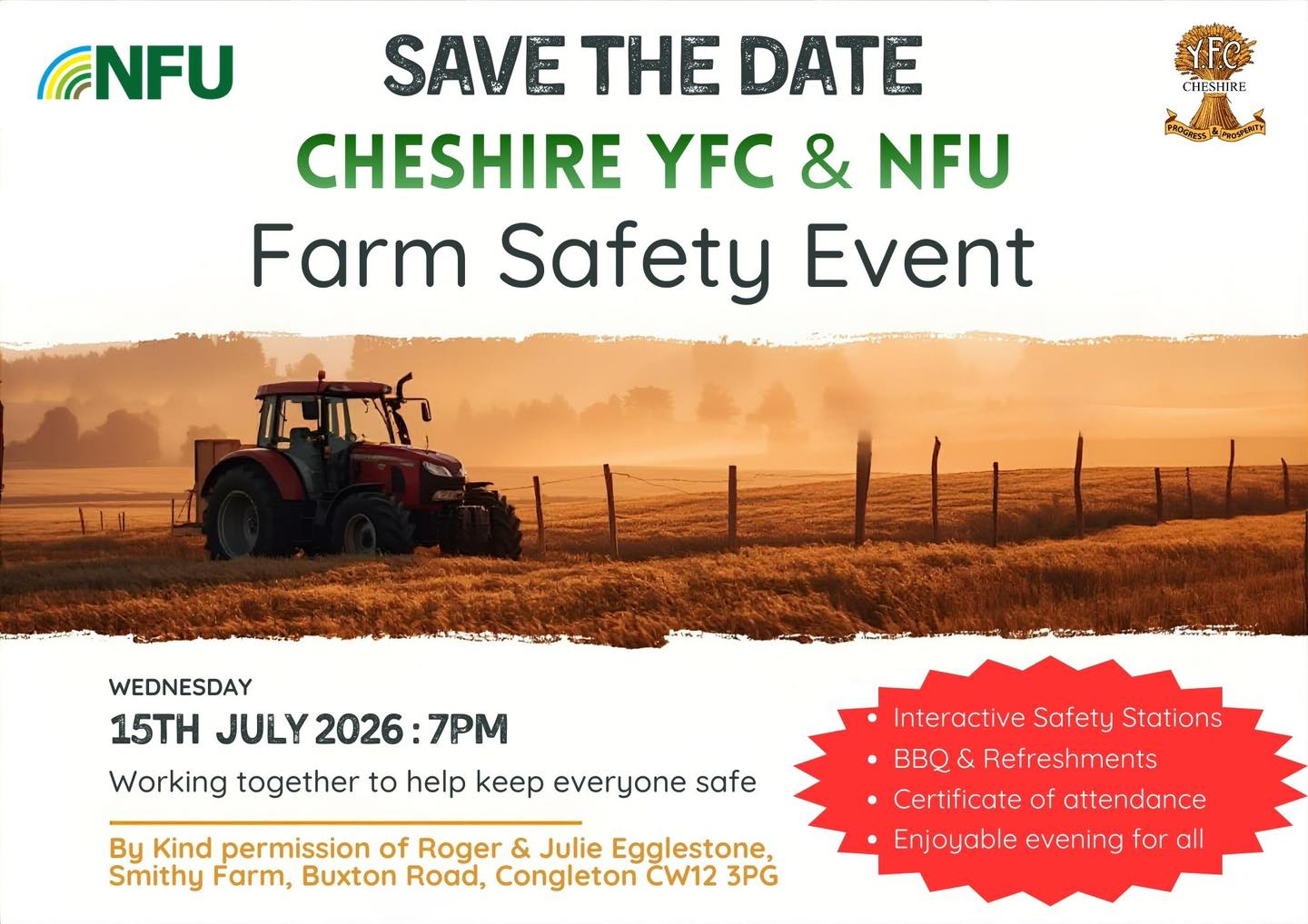 🥽🦺🐮 Save the date – Farm Safety Event 🐷⚠️🧯